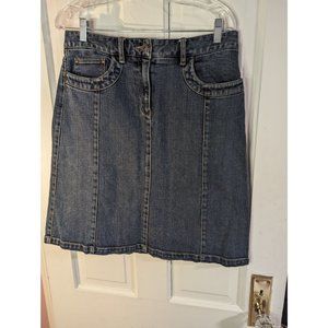 Talbots A-line Denim Women's Skirt Sz 10